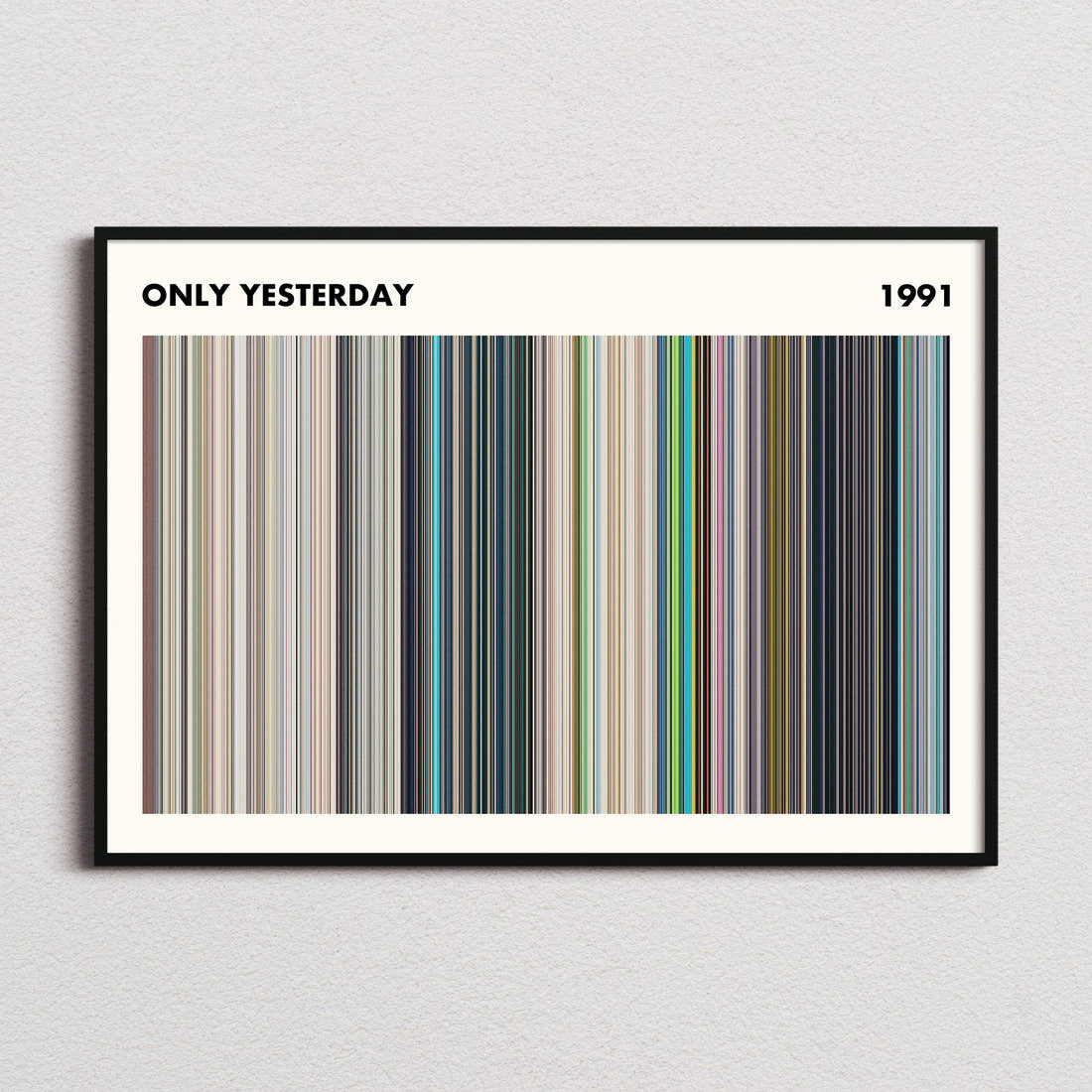 Only Yesterday Movie Barcode Poster - Simplified