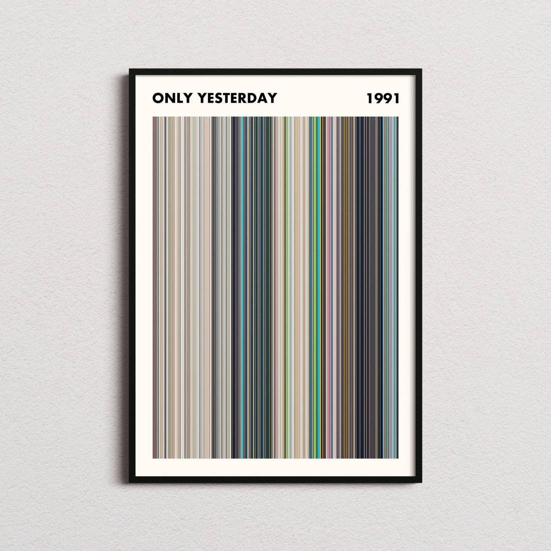 Only Yesterday Movie Barcode Poster - Simplified
