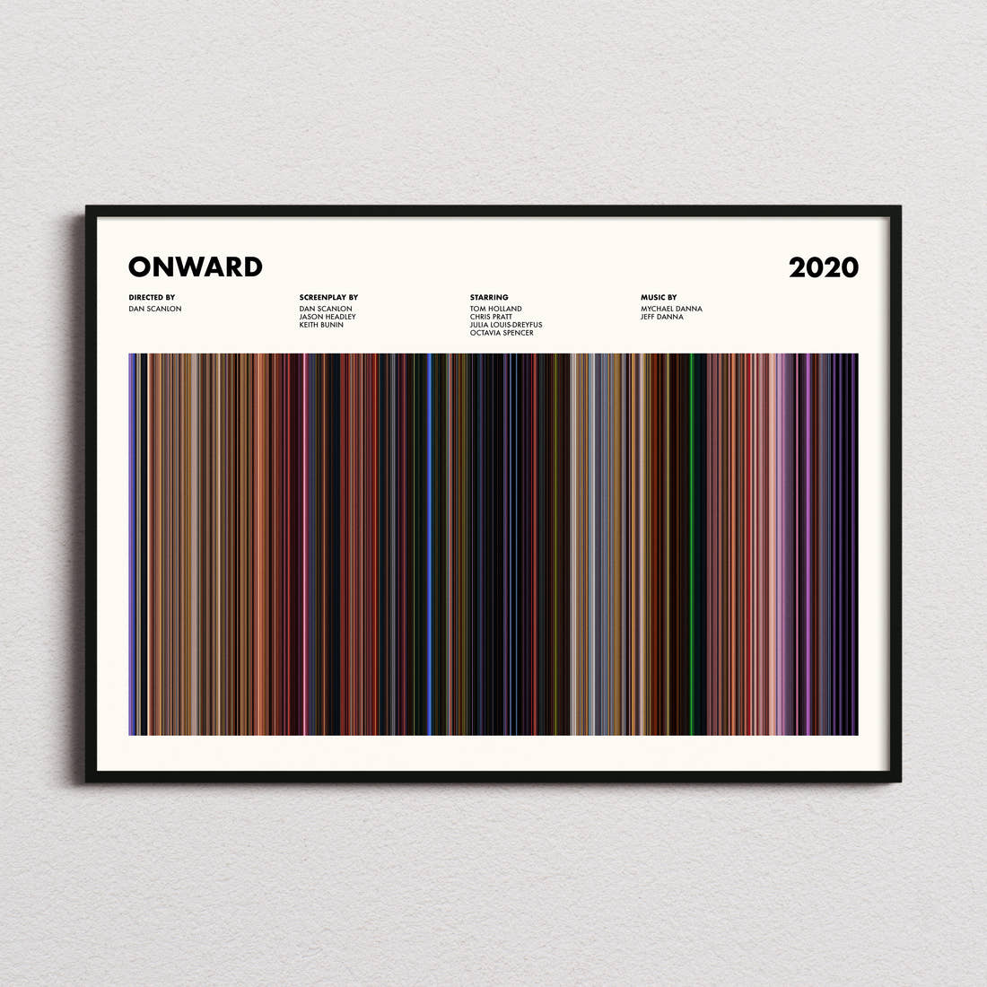Onward Movie Barcode Poster