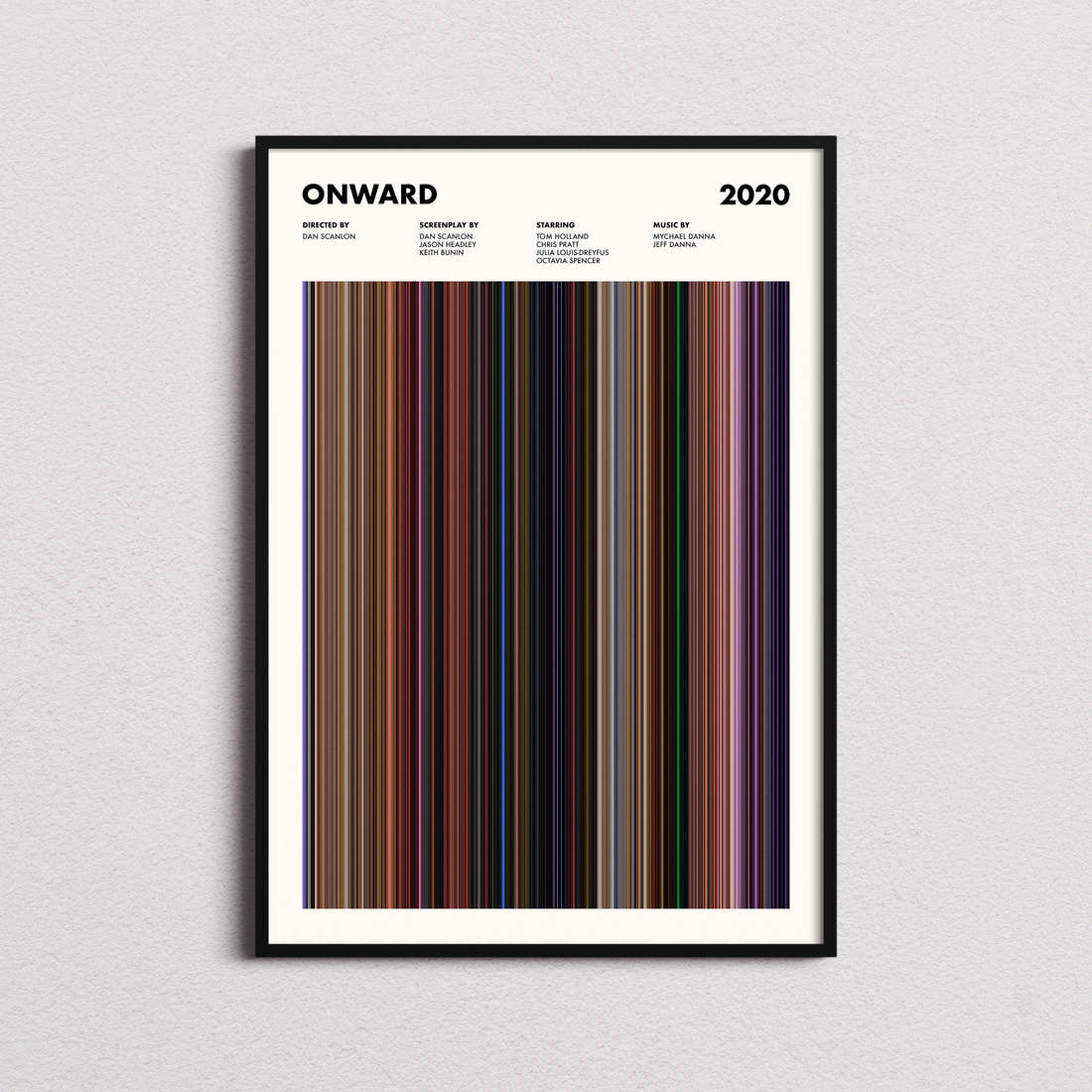 Onward Movie Barcode Poster