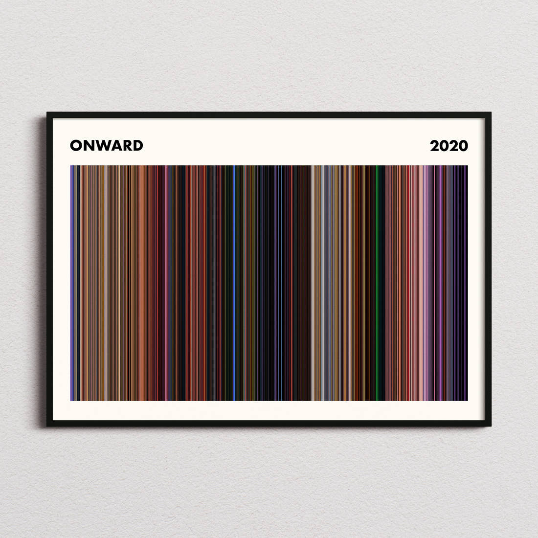Onward Movie Barcode Poster - Simplified