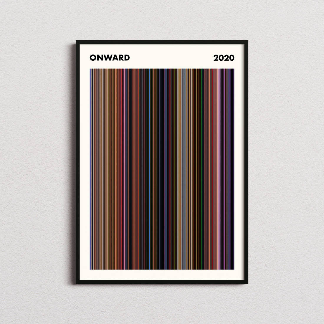 Onward Movie Barcode Poster - Simplified