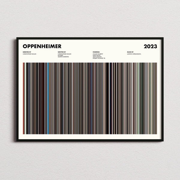 Oppenheimer Movie Barcode Poster