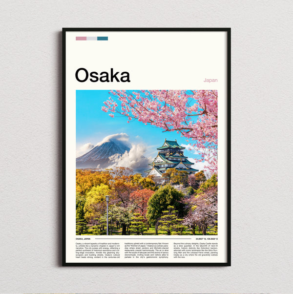 Osaka - Castle Among Cherry Blossoms - Travel Print
