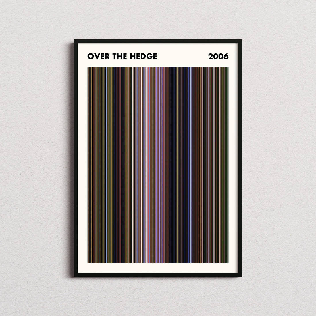 Over the Hedge Movie Barcode Poster - Simplified