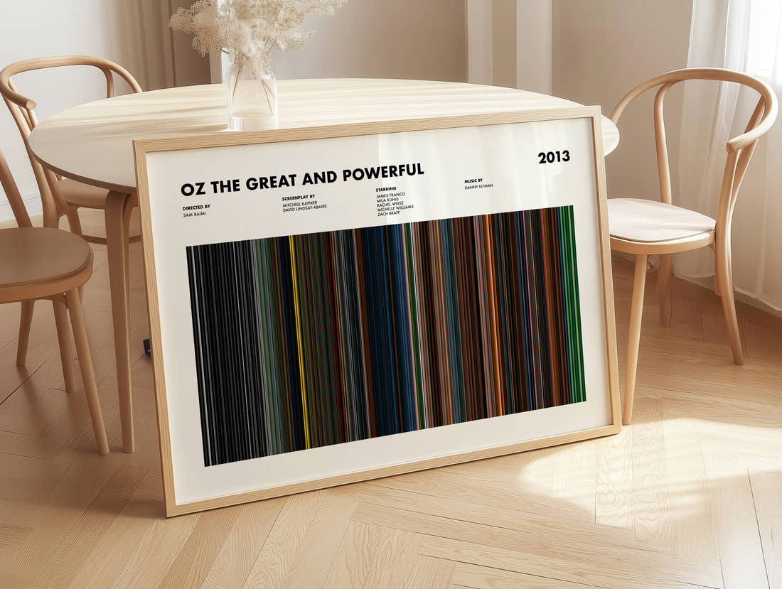Oz the Great and Powerful Movie Barcode Poster