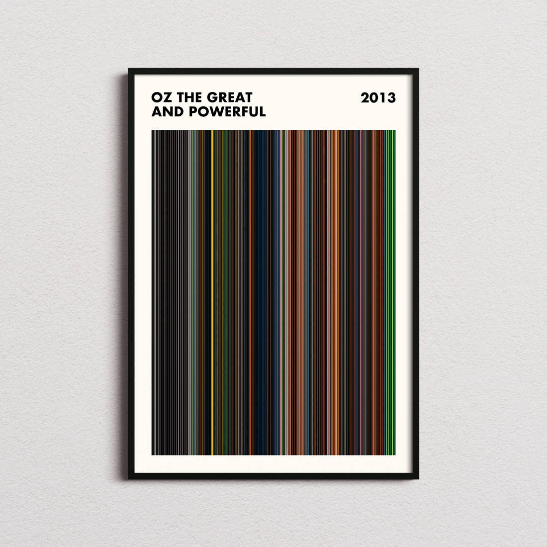 Oz the Great and Powerful Movie Barcode Poster - Simplified