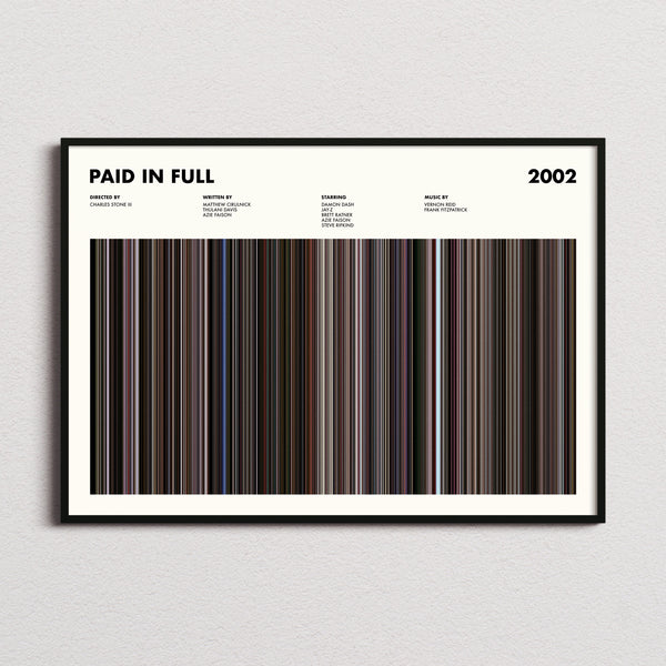 Paid In Full Movie Barcode Poster