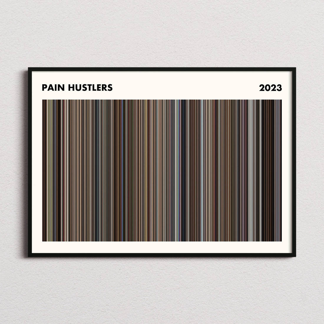 Pain Hustlers Movie Barcode Poster - Simplified