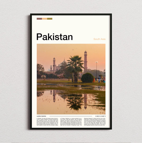Pakistan - Badshahi Mosque At Sunset - Travel Print