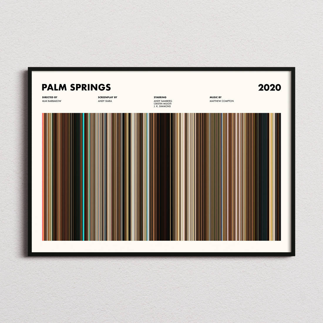 Palm Springs Movie Barcode Poster