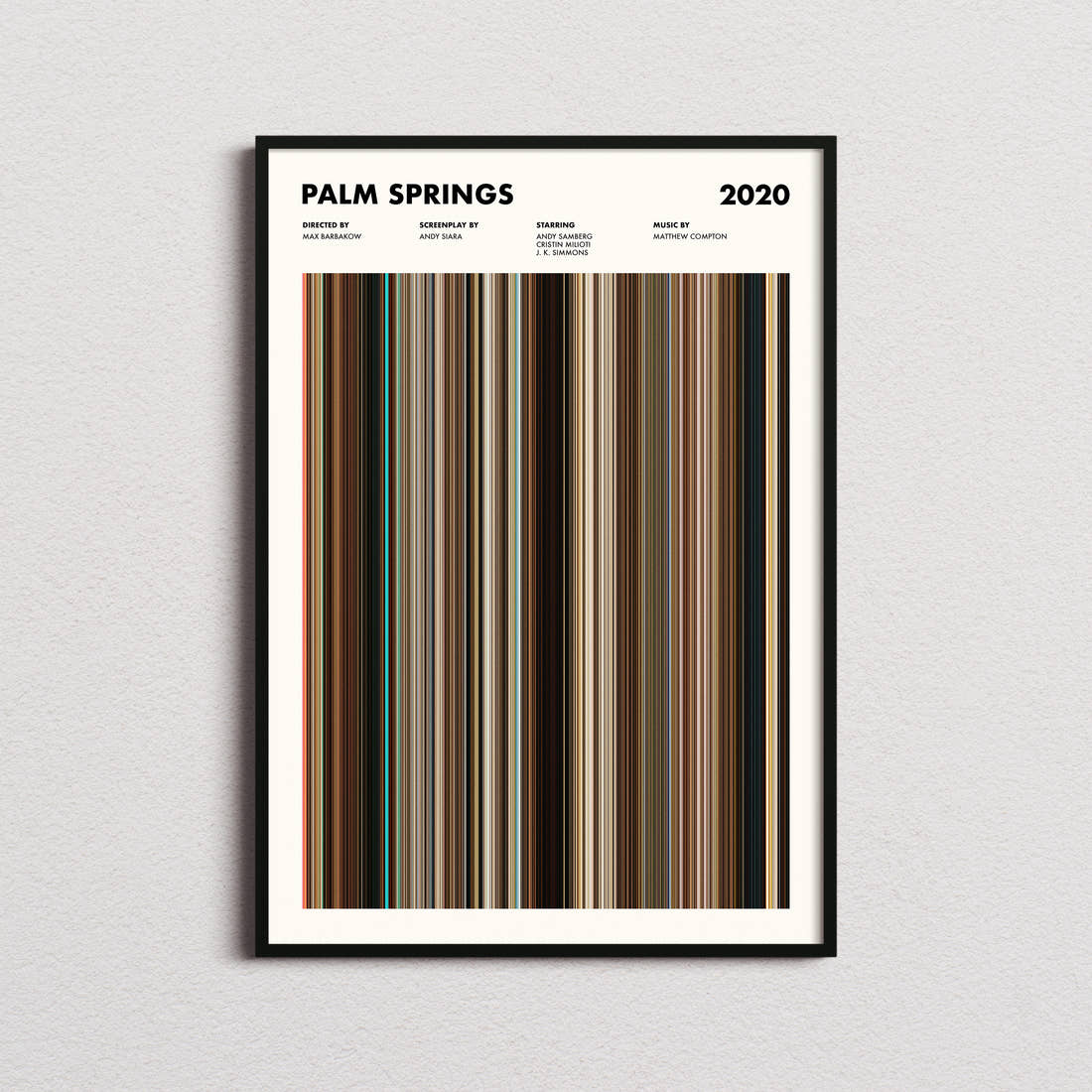Palm Springs Movie Barcode Poster