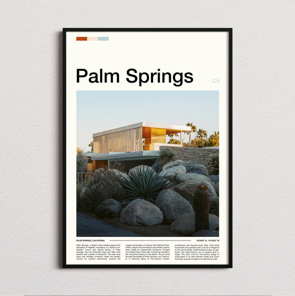 Palm Springs - Modernist House Among Boulders - Travel Print