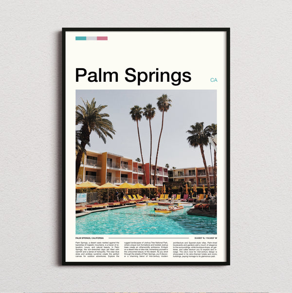 Palm Springs - Poolside Loungers And Palms - Travel Print