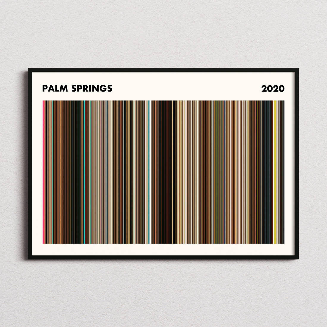 Palm Springs Movie Barcode Poster - Simplified