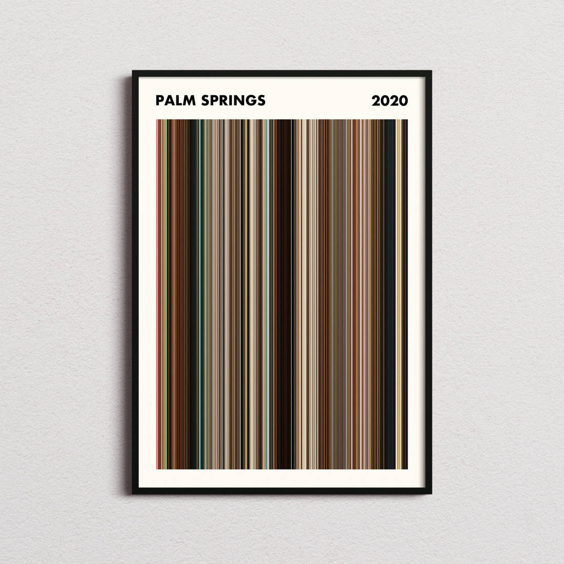 Palm Springs Movie Barcode Poster - Simplified