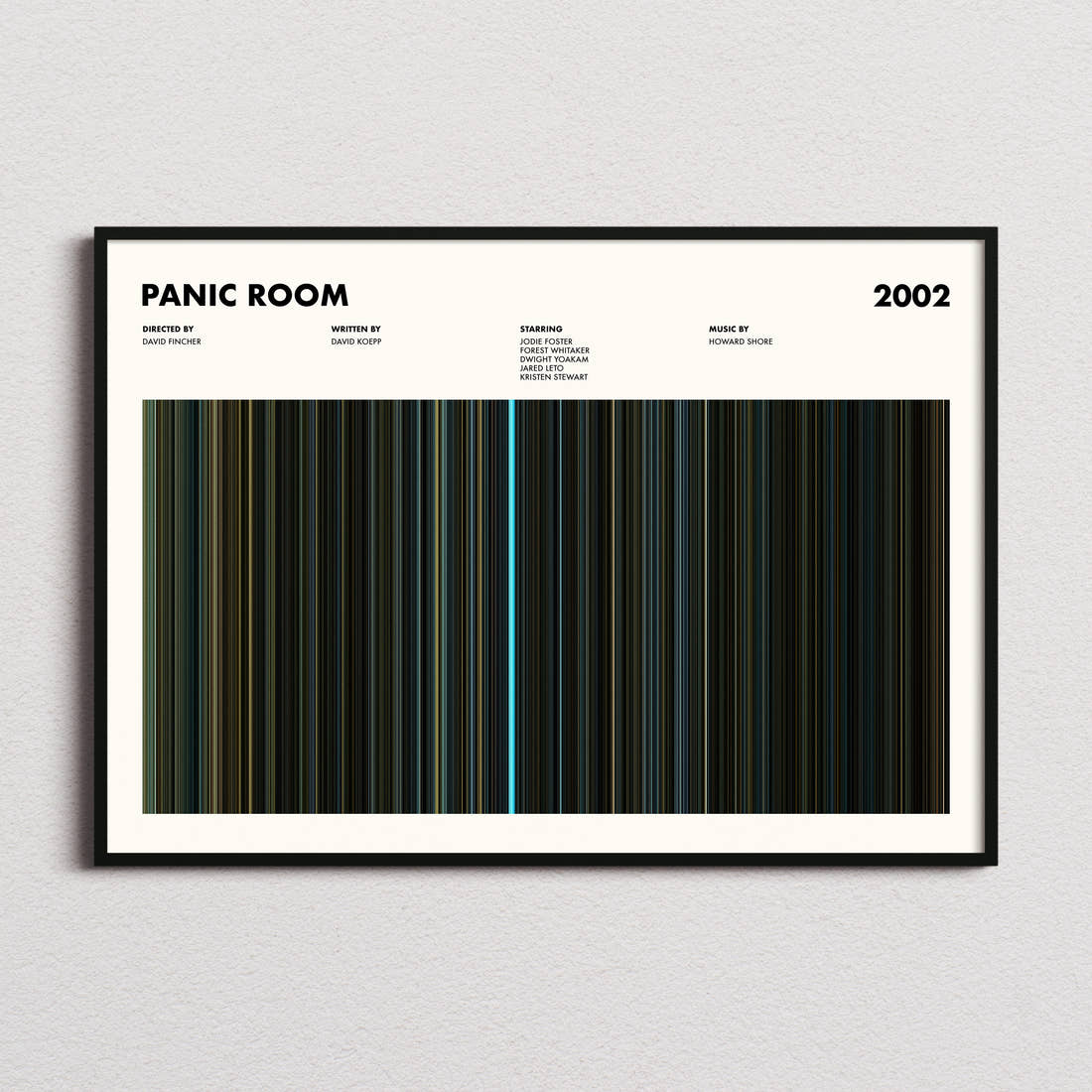 Panic Room Movie Barcode Poster