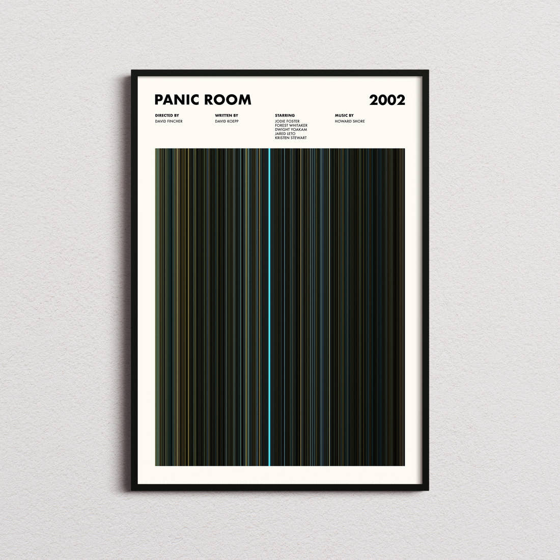 Panic Room Movie Barcode Poster