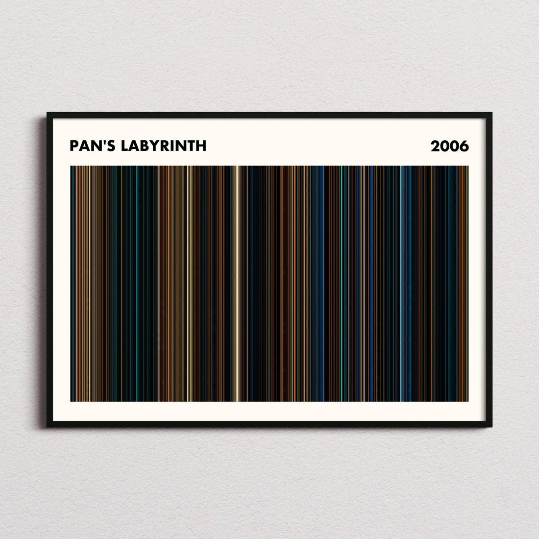 Pan's Labyrinth Movie Barcode Poster - Simplified