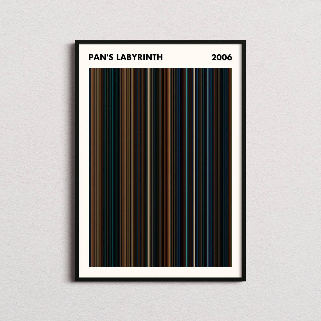 Pan's Labyrinth Movie Barcode Poster - Simplified