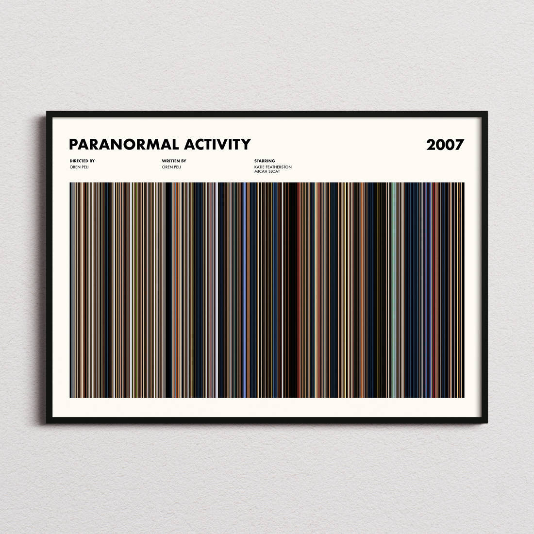Paranormal Activity Movie Barcode Poster