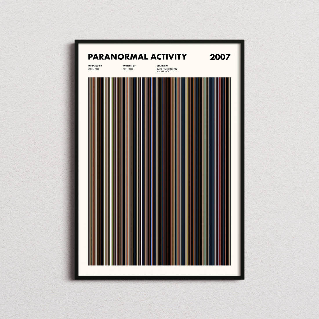 Paranormal Activity Movie Barcode Poster