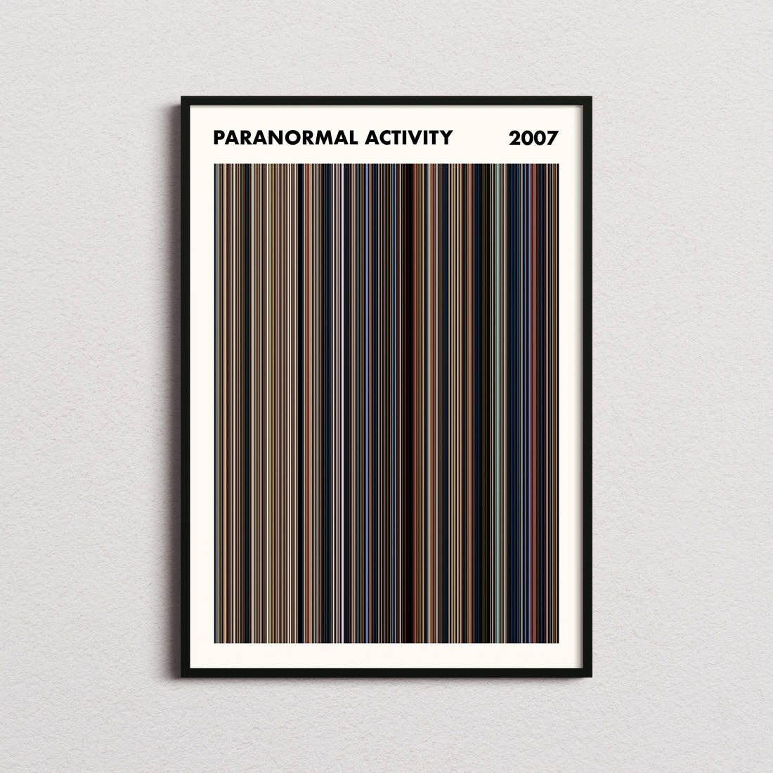 Paranormal Activity Movie Barcode Poster - Simplified