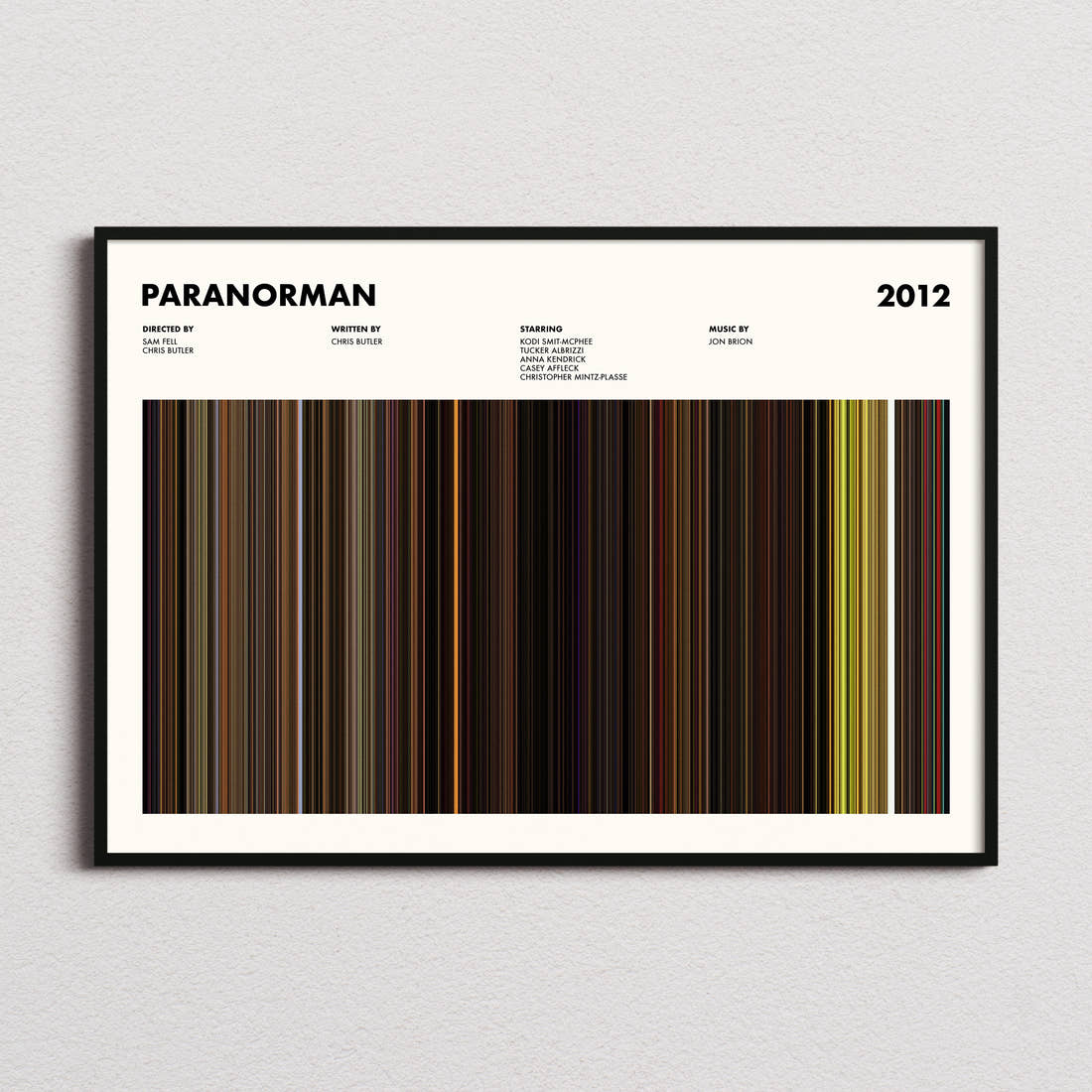 ParaNorman Movie Barcode Poster