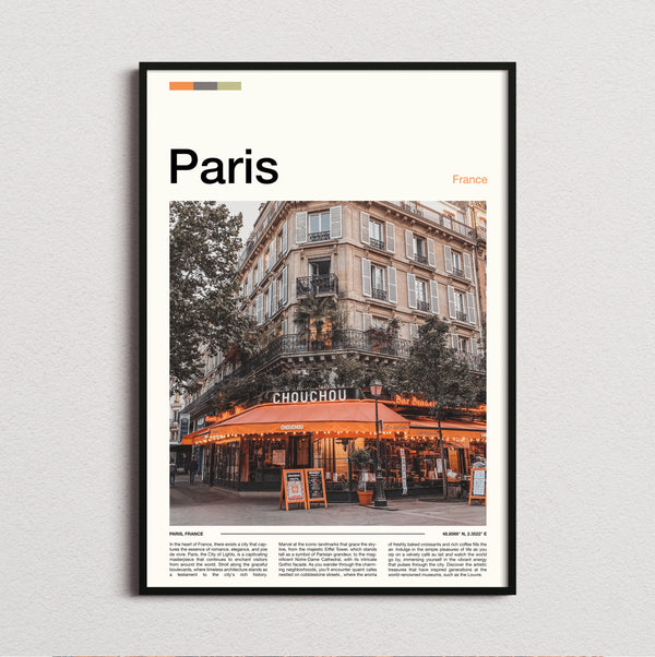 Paris - Pavement Cafe - Travel Print