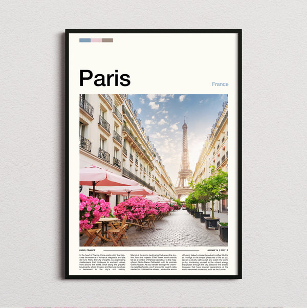 Paris - Eiffel Tower And Blossom - Travel Print
