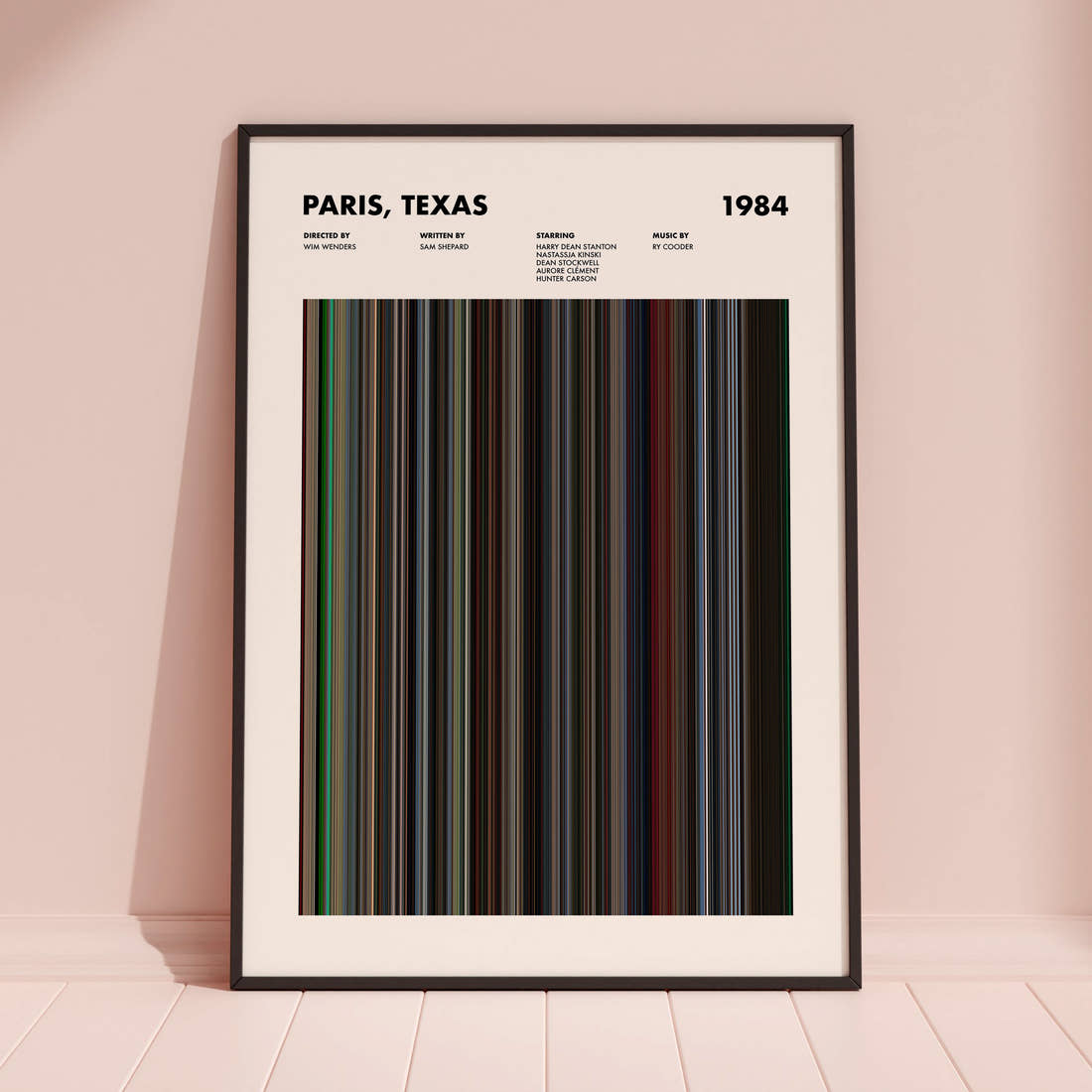 Paris, Texas Movie Barcode Poster