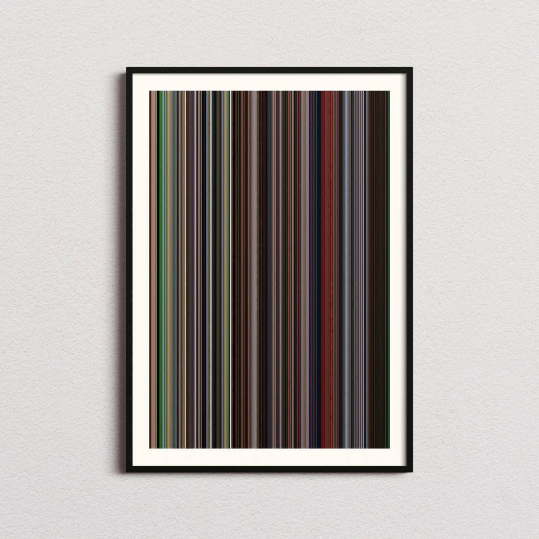 Paris, Texas Movie Barcode Poster - Barcode Only