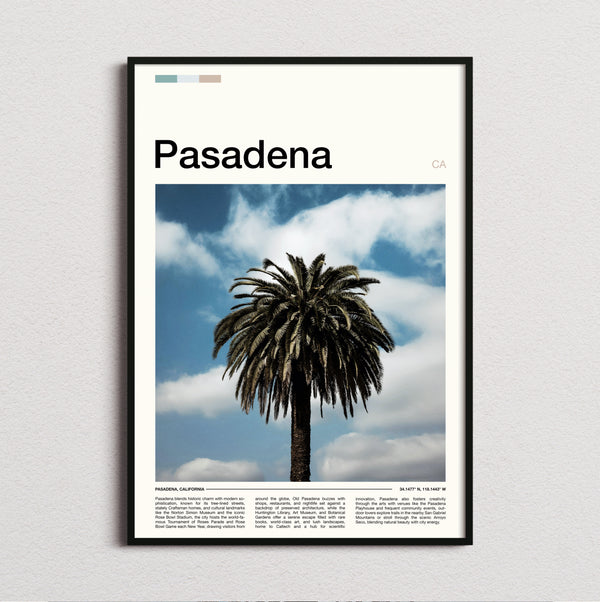 Pasadena - Palm Tree - Travel Print