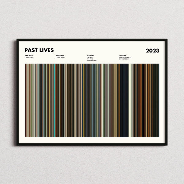 Past Lives Movie Barcode Poster