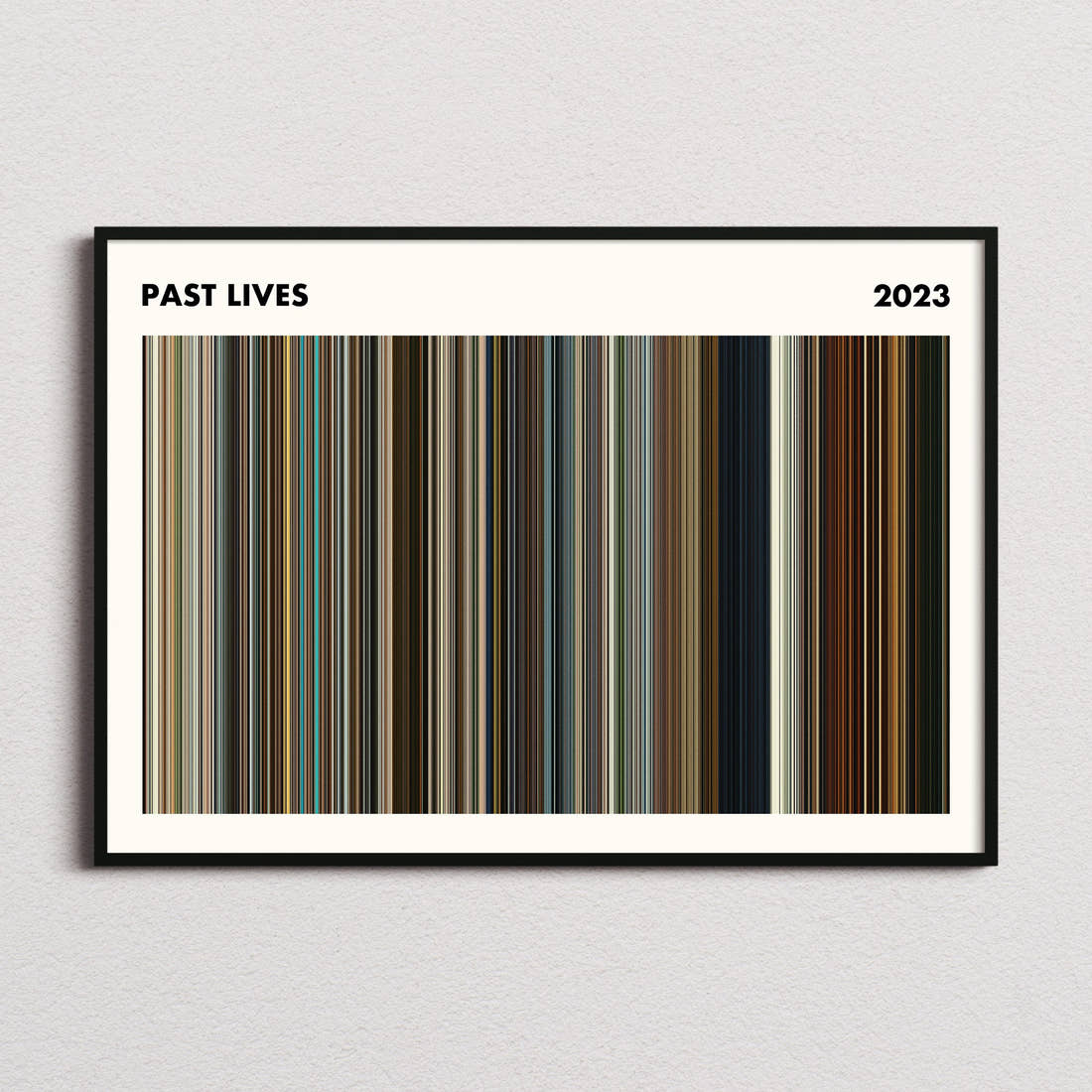 Past Lives Movie Barcode Poster - Simplified