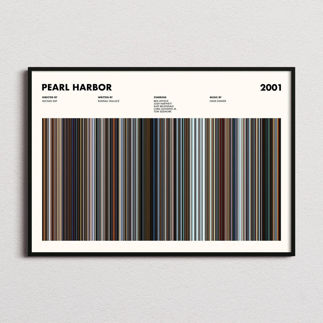 Pearl Harbor Movie Barcode Poster