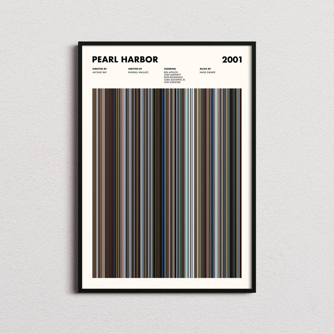 Pearl Harbor Movie Barcode Poster