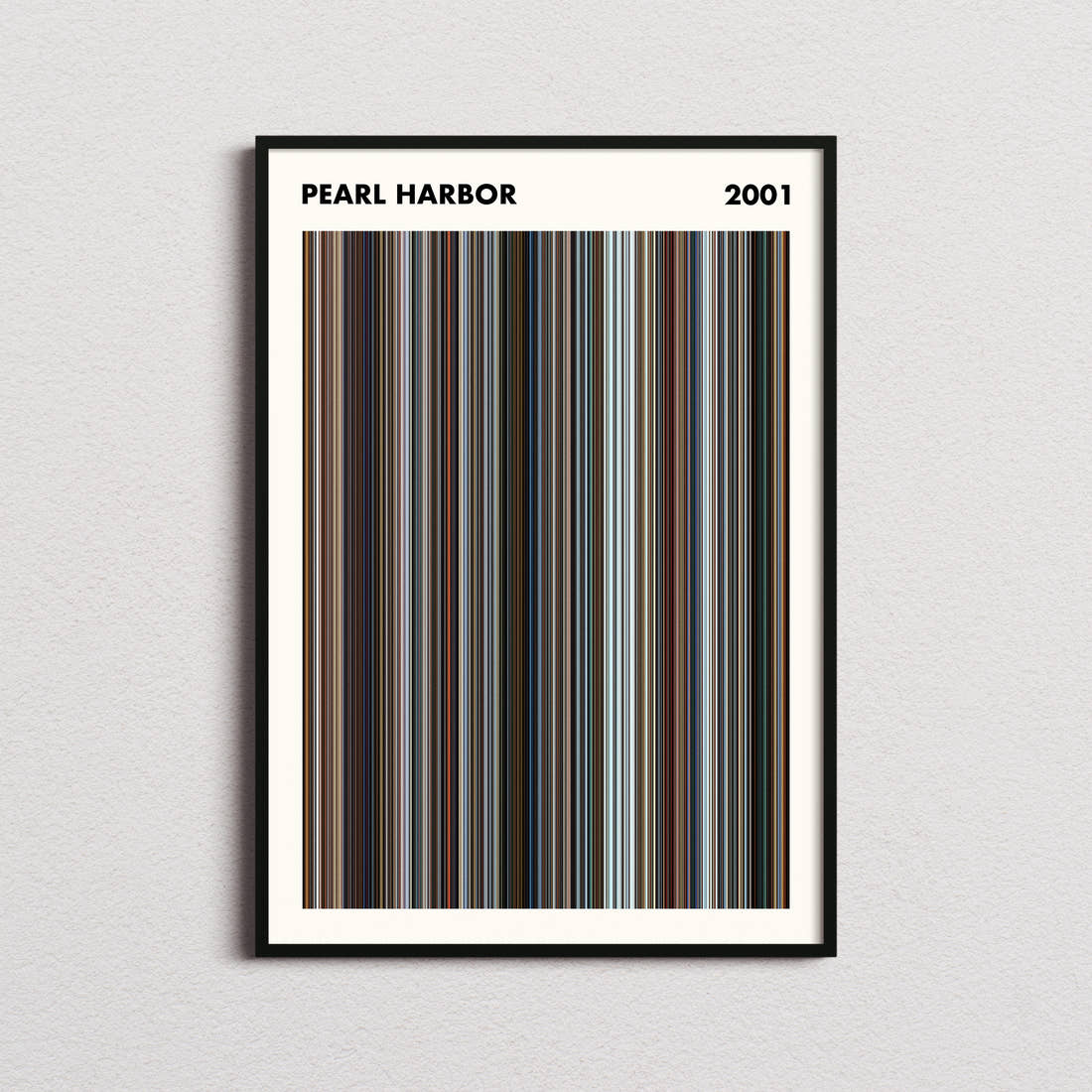 Pearl Harbor Movie Barcode Poster - Simplified