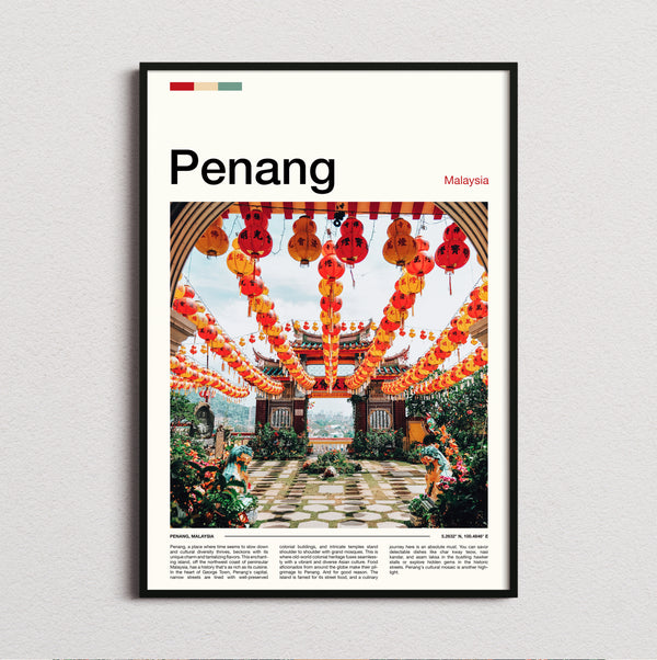 Penang - Red Lanterns - Travel Print