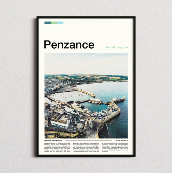 Penzance - Harbour From Above - Travel Print