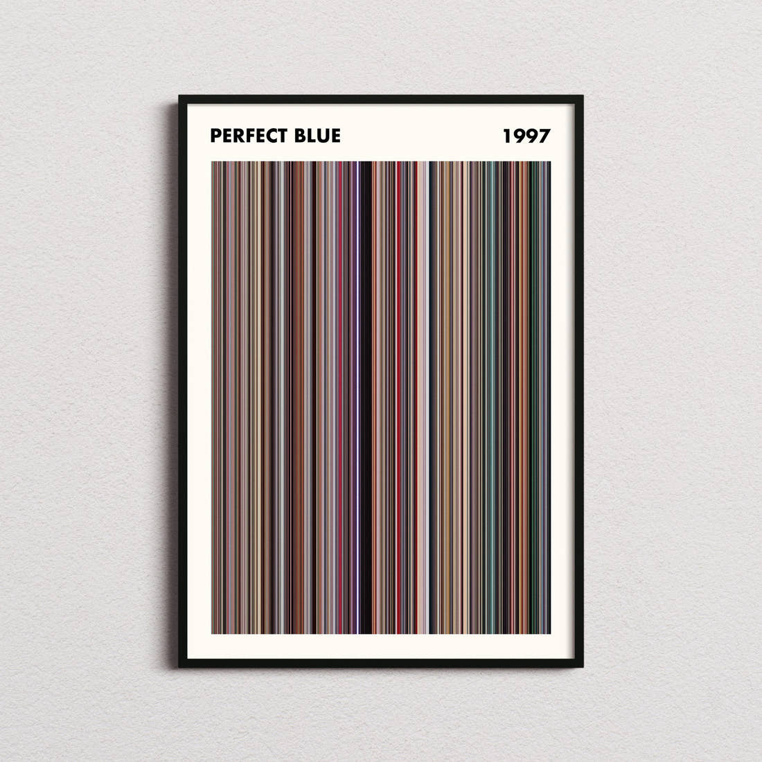 Perfect Blue Movie Barcode Poster - Simplified