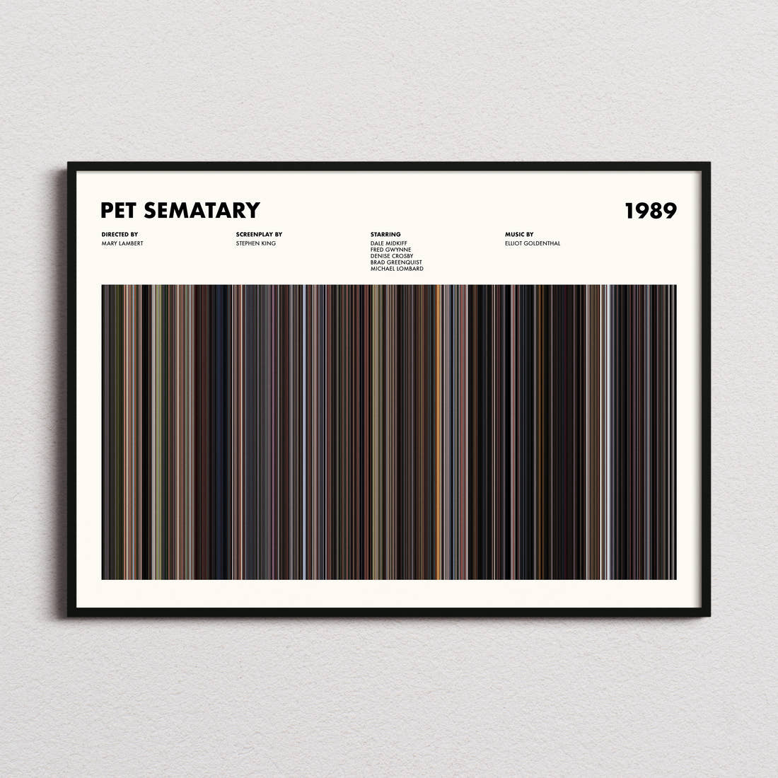 Pet Sematary Movie Barcode Poster
