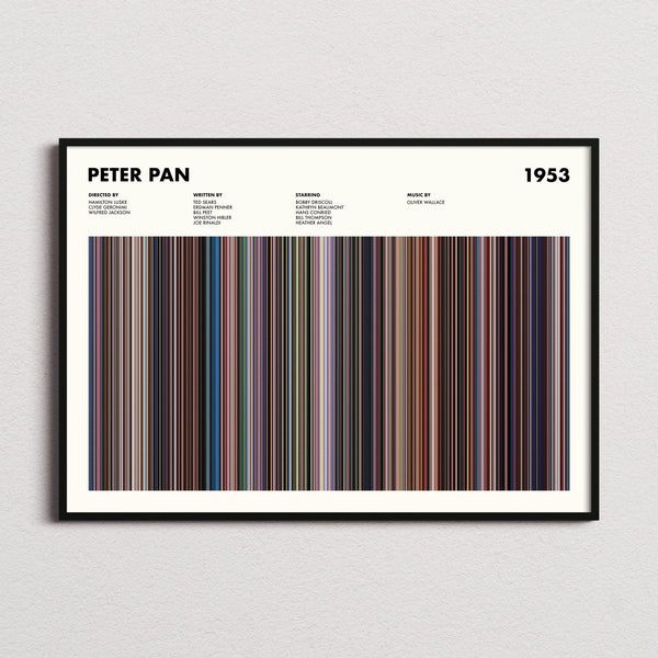 Peter Pan Movie Barcode Poster