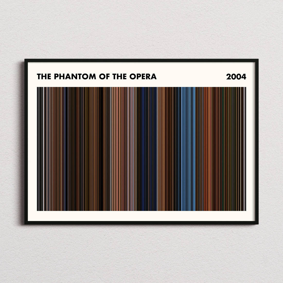 The Phantom of the Opera Movie Barcode Poster - Simplified