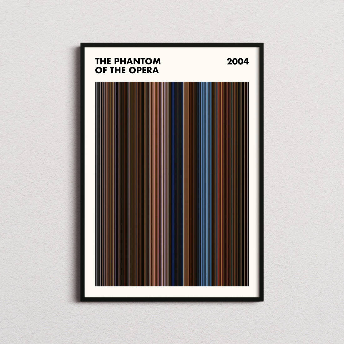 The Phantom of the Opera Movie Barcode Poster - Simplified
