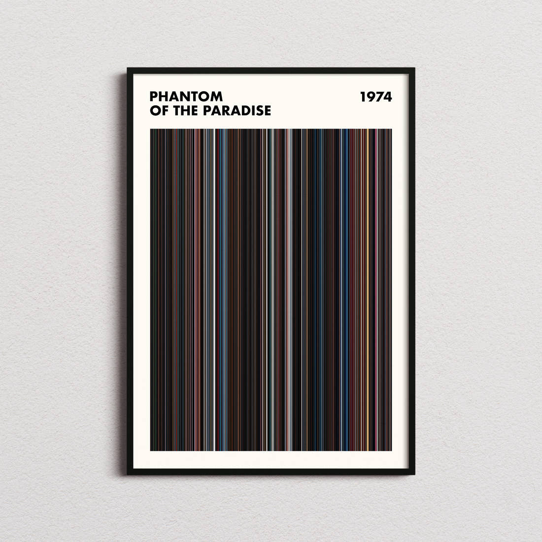 Phantom of the Paradise Movie Barcode Poster - Simplified