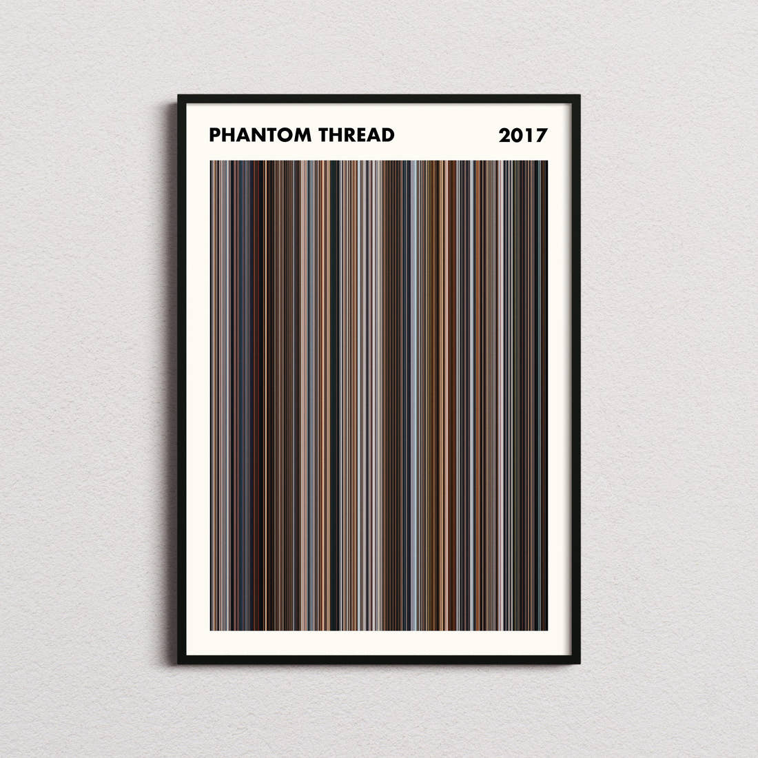Phantom Thread Movie Barcode Poster - Simplified