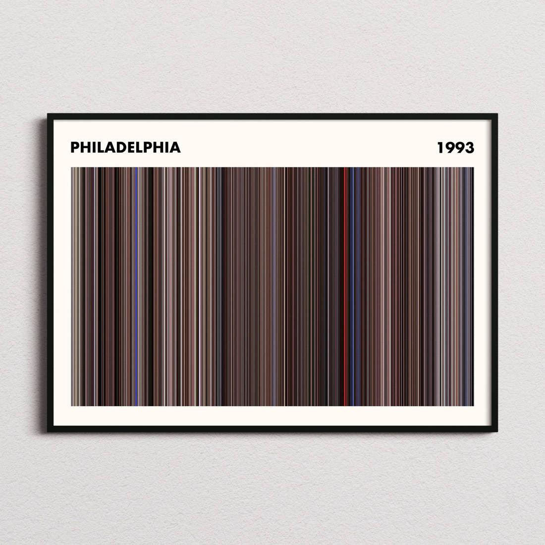 Philadelphia Movie Barcode Poster - Simplified