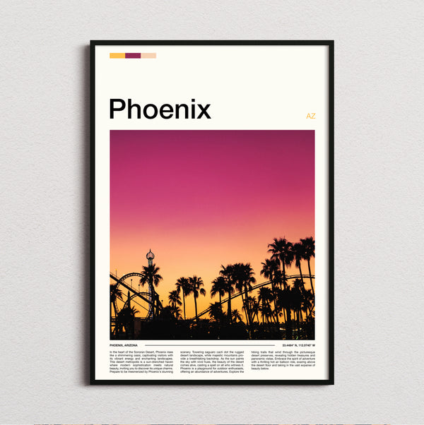 Phoenix - Palm Trees At Sunset - Travel Print