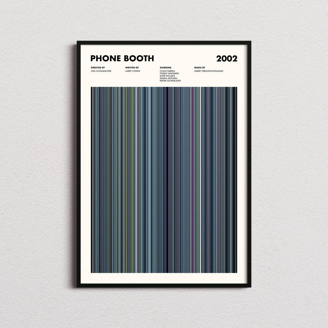 Phone Booth Movie Barcode Poster